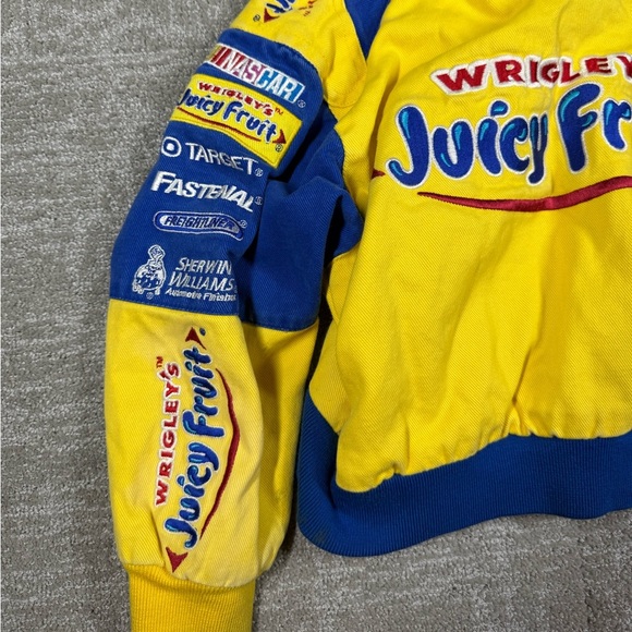 Chase Drivers Line Juicy Fruit Sponsor NASCAR Stitched Patch Jacket Kids Sz XS - Picture 9 of 10